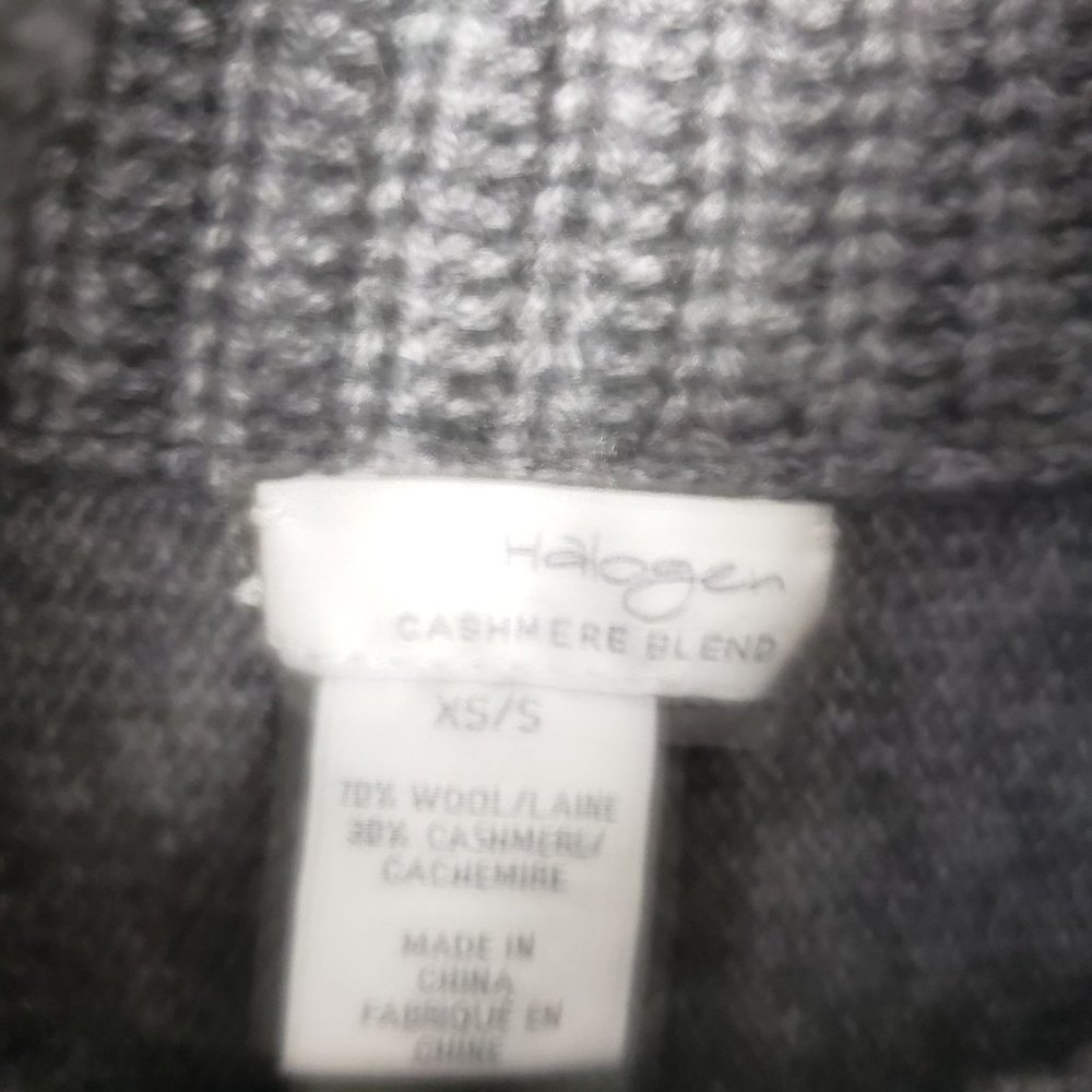 Halogen Wool & Cashmere Blend Cowl Neck Poncho - Picture 7 of 8